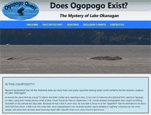 Tablet Screenshot of ogopogoquest.com